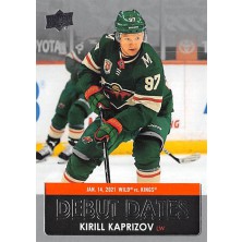 Kaprizov Kirill - 2021-22 Upper Deck Debut Dates No.DD25