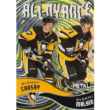 Crosby Sidney, Malkin Evgeni - 2020-21 Metal Universe Alloyance No.AL1