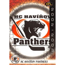 Havířov Panthers - 2002-03 OFS Znaky klubů No.Z-2