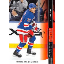 Fox Adam - 2020-21 Upper Deck Debut Dates No.2