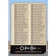Checklist 401-500 - 2011-12 O-Pee-Chee No.500