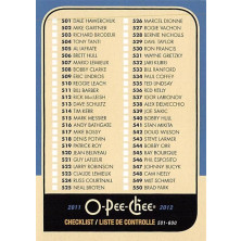 Checklist 501-600 - 2011-12 O-Pee-Chee No.600