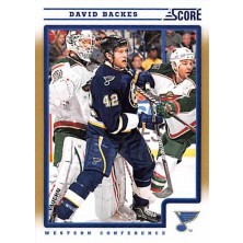 Backes David - 2012-13 Score Gold Rush No.401