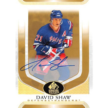 Shaw David - 2020-21 SP Signature Edition Legends Gold Spectrum Foil Autographs No.150