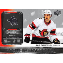Sanderson Jake - 2023-24 Upper Deck Rookie Retrospective No.12