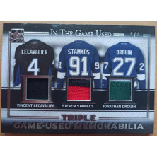 Stamkos Steven, Lecavalier Vincent, Drouin Jonathan - 2016-17 Leaf ITG Used Triple Game Used Patch Silver No.GTP-11 A3