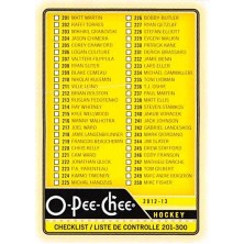 Checklist 201-300 - 2012-13 O-Pee-Chee No.498
