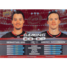 Aho Sebastian, Svechnikov Andrei - 2024-25 Upper Deck Gaming Co-Op No.25