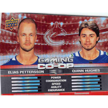 Pettersson Elias, Hughes Quinn - 2024-25 Upper Deck Gaming Co-Op No.3