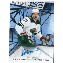 Duhaime Brandon - 2021-22 SP Game Used Blue Autographs No.136