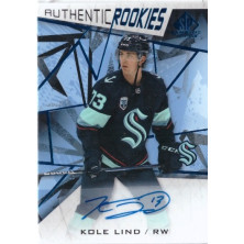 Lind Kole - 2021-22 SP Game Used Blue Autographs No.144