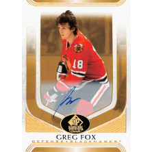 Fox Greg - 2020-21 SP Signature Edition Legends Gold Spectrum Foil Autographs No.263