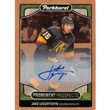 Leschyshyn Jake - 2021-22 Parkhurst Prominent Prospects Gold Autos No.PP5