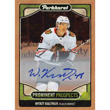 Kalynuk Wyatt - 2021-22 Parkhurst Prominent Prospects Gold Autos No.PP43