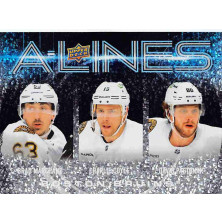 Marchand Brad, Coyle Charlie, Pastrňák David - 2024-25 Upper Deck A-Lines No.AL3