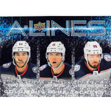 Gaudreau Johnny, Fantilli Adam, Marchenko Kirill - 2024-25 Upper Deck A-Lines No.AL9