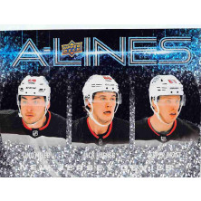 Meier Timo, Hughes Jack, Bratt Jesper - 2024-25 Upper Deck A-Lines No.AL18