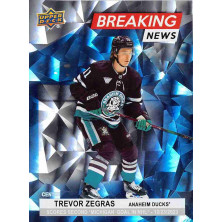 Zegras Trevor - 2024-25 Upper Deck Breaking News No.BN16