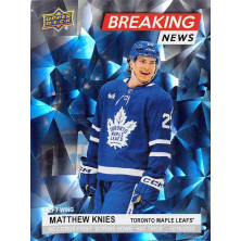 Knies Matthew - 2024-25 Upper Deck Breaking News No.BN34