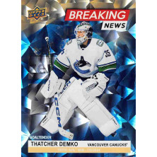 Demko Thatcher - 2024-25 Upper Deck Breaking News Gold No.BN20