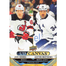 Hughes Jack, Matthews Auston - 2024-25 Upper Deck Canvas No.C210