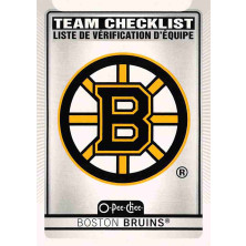 Boston Bruins Team Checklist - 2021-22 O-Pee-Chee No.553