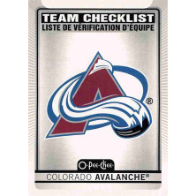 Colorado Avalanche Team Checklist - 2021-22 O-Pee-Chee No.558
