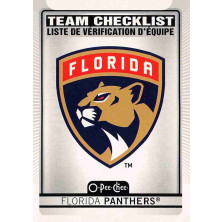 Florida Panthers Team Checklist - 2021-22 O-Pee-Chee No.563