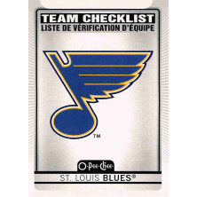 St. Louis Blues Team Checklist - 2021-22 O-Pee-Chee No.575