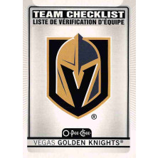 Vegas Golden Knights Team Checklist - 2021-22 O-Pee-Chee No.579