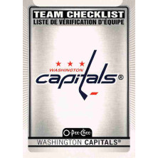 Washington Capitals Team Checklist - 2021-22 O-Pee-Chee No.580