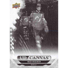 Hischier Nico - 2024-25 Upper Deck Canvas Black & White No.C159