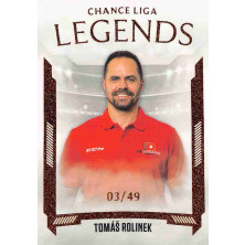 Rolinek Tomáš - 2022-23 Goal Cards Chance liga Legends Bronze No.LL-14