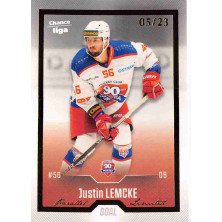 Lemcke Justin - 2022-23 Goal Cards Chance liga Gold No.161