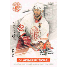 Růžička Vladimír - 2022-23 Goal Cards Chance liga Rozlučka Jaroslava Bednáře a Marka Tomici Bronze No.14