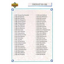 Checklist 501-600 - 1991-92 Upper Deck No.600
