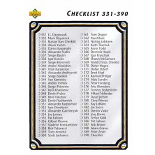 Checklist 331-440 - 1992-93 Upper Deck No.390