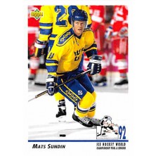 Sundin Mats - 1992-93 Upper Deck No.374