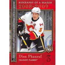 Phaneuf Dion - 2008-09 Upper Deck Biography of a Season No.BS22