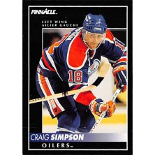 Simpson Craig - 1992-93 Pinnacle Canadian No.321