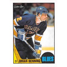 Benning Brian - 1987-88 O-Pee-Chee No.122