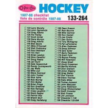 Checklist 133-264 - 1987-88 O-Pee-Chee No.198