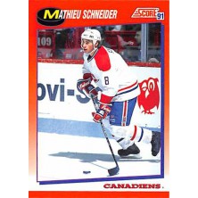 Schneider Mathieu - 1991-92 Score Canadian Bilingual No.105