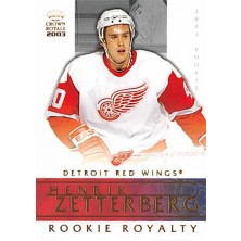 Zetterberg Henrik - 2002-03 Crown Royale Rookie Royalty No.9