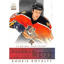 Weiss Stephen - 2002-03 Crown Royale Rookie Royalty No.12