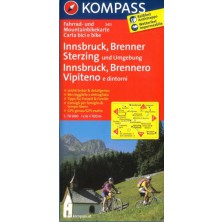 Cyklomapa Innsbruck, Brenner, Sterzing und Umgebung - Kompass 3411