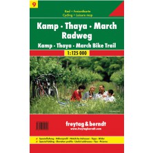 Cyklomapa Kamp, Thaya, March Radweg - Freytag & Berndt RK9