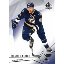 Backes David - 2015-16 SP Authentic No.69