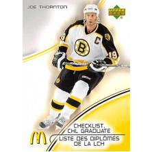 Thornton Joe - 2005-06 McDonalds Upper Deck CHL Graduates No.CG5