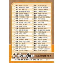 Checklist 201-300 - 2008-09 O-Pee-Chee No.498